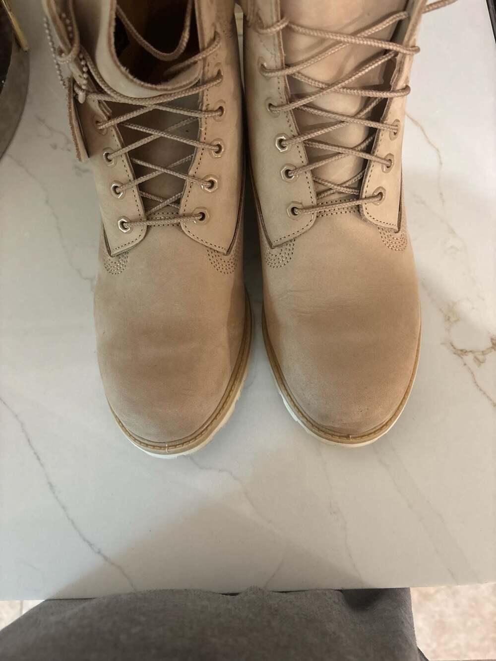 Timberland 6-Inch Premium Waterproof Boots Light Beige Size 12 M - Picture 6 of 6